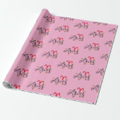 Ram Sterren Teken Inpakpapier - Roze Achtergrond (Uitgerold)