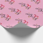 Ram Sterren Teken Inpakpapier - Roze Achtergrond (Hoek)