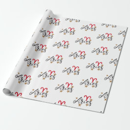 Ram Sterren Teken Inpakpapier - Witte Achtergrond