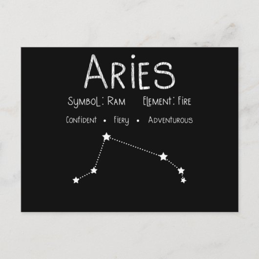 Ram Sterrenbeeld Astrologie Cadeau Briefkaart (Voorkant)