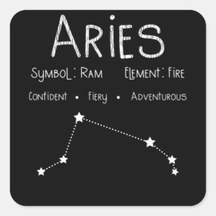 Ram Sterrenbeeld Astrologie Cadeau Vierkante Sticker