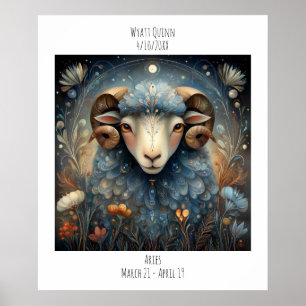 Ram Sterrenbeeld Astrologie Naam & Verjaardag Poster