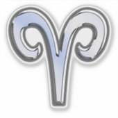 Ram Sterrenbeeld Blauwe Digitale Kunst Sticker (Voorkant)