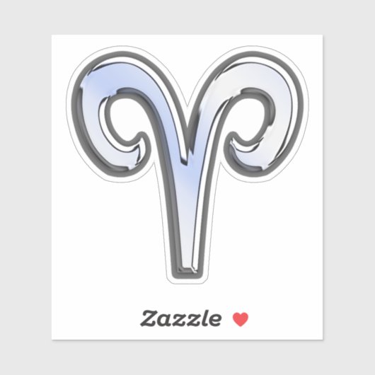 Ram Sterrenbeeld Blauwe Digitale Kunst Sticker (Vel)