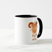 Ram sterrenbeeld boho waterverf koffiemok mok (Voorkant rechts)