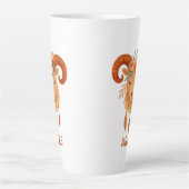 Ram sterrenbeeld boho waterverf Latte Mok (Voorkant)
