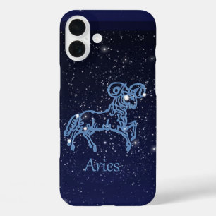 Ram Sterrenbeeld en Sterrenbeeld met Sterren iPhone 16 Plus Hoesje