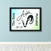 Ram Sterrenbeeld en Symbool omlijst Canvas Afdruk (Insitu (Houten vloer))