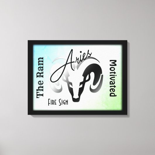 Ram Sterrenbeeld en Symbool omlijst Canvas Afdruk (Voorkant)
