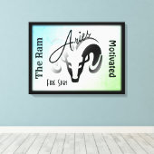 Ram Sterrenbeeld en Symbool omlijst Canvas Afdruk (Insitu (Houten vloer))