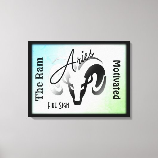Ram Sterrenbeeld en Symbool omlijst Canvas Afdruk (Voorkant)