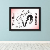 Ram Sterrenbeeld en Symbool omlijst Canvas Afdruk (Insitu (Houten vloer))