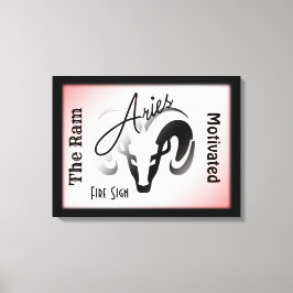 Ram Sterrenbeeld en Symbool omlijst Canvas Afdruk
