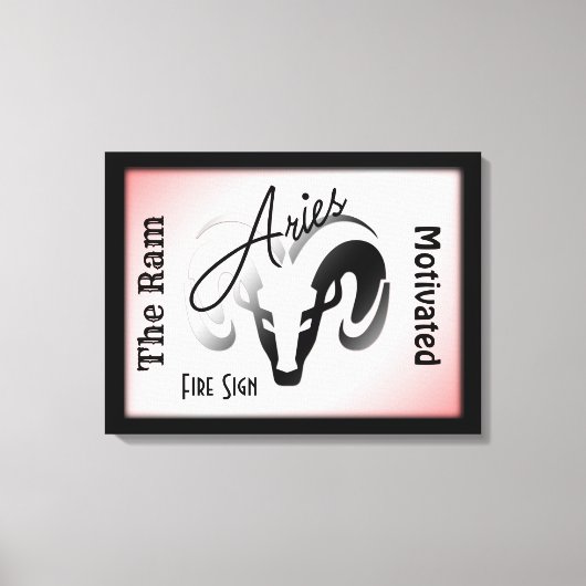 Ram Sterrenbeeld en Symbool omlijst Canvas Afdruk (Voorkant)