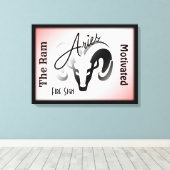 Ram Sterrenbeeld en Symbool omlijst Canvas Afdruk (Insitu (Houten vloer))