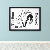Ram Sterrenbeeld en Symbool omlijst Canvas Afdruk (Insitu (Houten vloer))