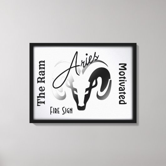 Ram Sterrenbeeld en Symbool omlijst Canvas Afdruk (Voorkant)
