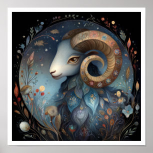 Ram Sterrenbeeld Geboorte Teken Astrologie Hemels Poster