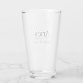 Ram Sterrenbeeld Glas Cup (Achterkant)
