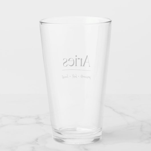 Ram Sterrenbeeld Glas Cup  (Achterkant)