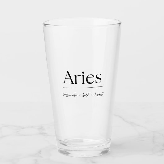 Ram Sterrenbeeld Glas Cup (Voorkant)
