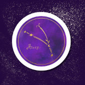 Ram Sterrenbeeld Gouden folie Constellatie Ronde Sticker