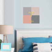 Ram Sterrenbeeld Grijs Roze Goud Folie Afdrukken (Insitu (Slaapkamer))