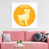 Ram, Sterrenbeeld, Horoscoop, Astrologie Canvas Afdruk (Insitu (Woonkamer))