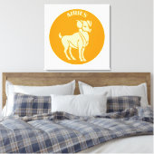 Ram, Sterrenbeeld, Horoscoop, Astrologie Canvas Afdruk (Insitu (Slaapkamer))
