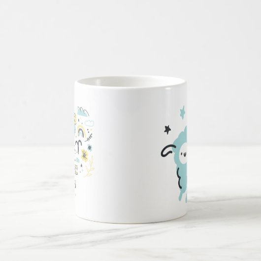 Ram Sterrenbeeld Mok, Schattigee Astrologie Horosc Koffiemok (Center)