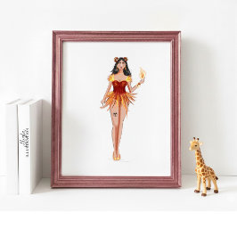 Ram Sterrenbeeld Muur Kunst, Minimalistische Diere Poster