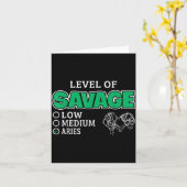 Ram Sterrenbeeld Niveau van Savage Grappige Quote Kaart (Gele Bloem)