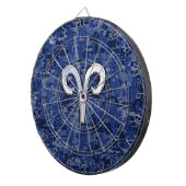 Ram sterrenbeeld op marineblauwe digitale camoufla dartbord (Voorkant Rechts)