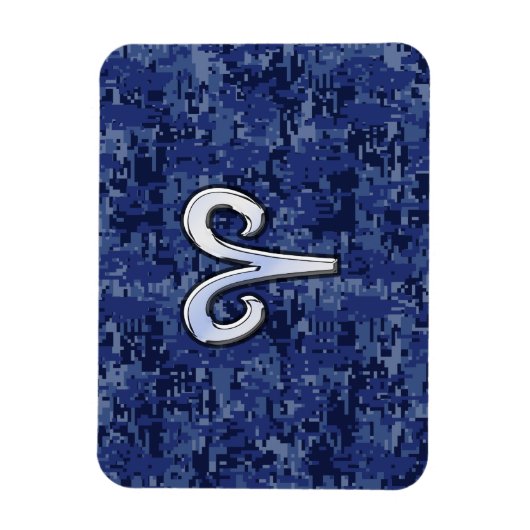 Ram Sterrenbeeld op Navy Blauwe Digitale Camo Magneet (Verticaal)