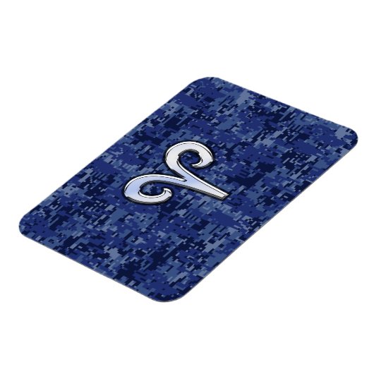 Ram Sterrenbeeld op Navy Blauwe Digitale Camo Magneet (Linkerzijde)