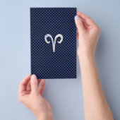 Ram Sterrenbeeld op Navy Blauwe Koolstofvezel Prin Flyer (Hand)