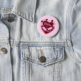 Ram Sterrenbeeld Pastelkleurige Hart Verjaardagsta Ronde Button 5,7 Cm