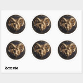 Ram Sterrenbeeld Ram Ronde Sticker (Vel)