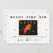 Ram sterrenbeeld READY AIM FIRE moderne ster Uitno Kaart (Voorkant)