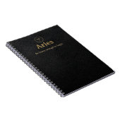 Ram Sterrenbeeld Spiraal Notebook - Nep Leer Uiter Notitieboek (Rechterzijde)