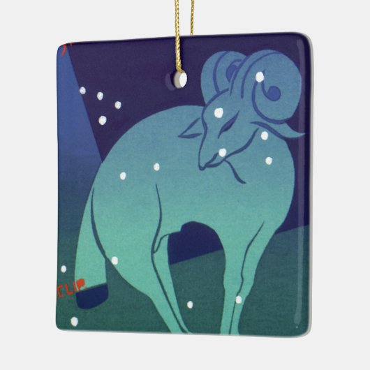 Ram sterrenbeeld,  sterrenbeeld keramisch ornament (Links)