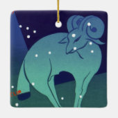 Ram sterrenbeeld,  sterrenbeeld keramisch ornament (Achterkant)