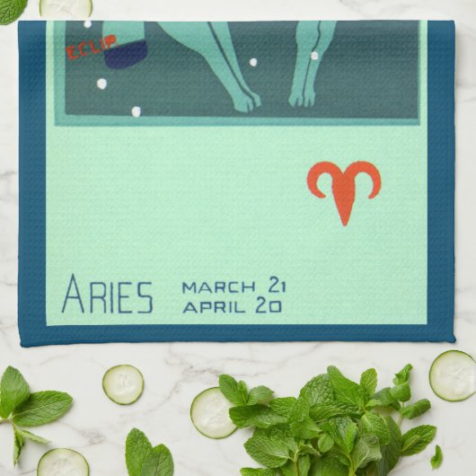 Ram sterrenbeeld,  sterrenbeeld theedoek (Gevouwen)