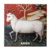 Ram sterrenbeeld Verjaardagsfeest Tegeltje (Voorkant)