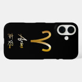 Ram sterrenbeeld, zwart en goud Case-Mate iPhone case (Achterkant (horizontaal))
