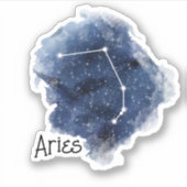 Ram Sterrennacht Constellation Contour Sticker (Voorkant)