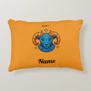 Ram Stier tekenillustratie in Pop Art Retro stijl Accent Kussen