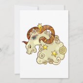 Ram Stierbeeld Kleurig Astrologisch Kaart (Voorkant)