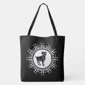 Ram Stierbeeld Kosmisch Sterrenstelsel Design Tote Bag (Achterkant)