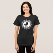 Ram Stierbeeld Kosmische Steruitbarsting Ontwerp Tri-Blend Shirt (Voorkant volledig)
